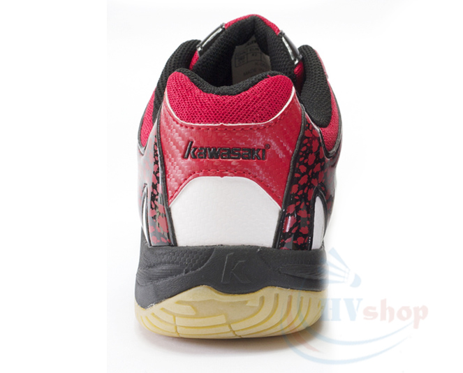 Giày cầu lông Kawasaki K063 trắng đỏ - Gót giày