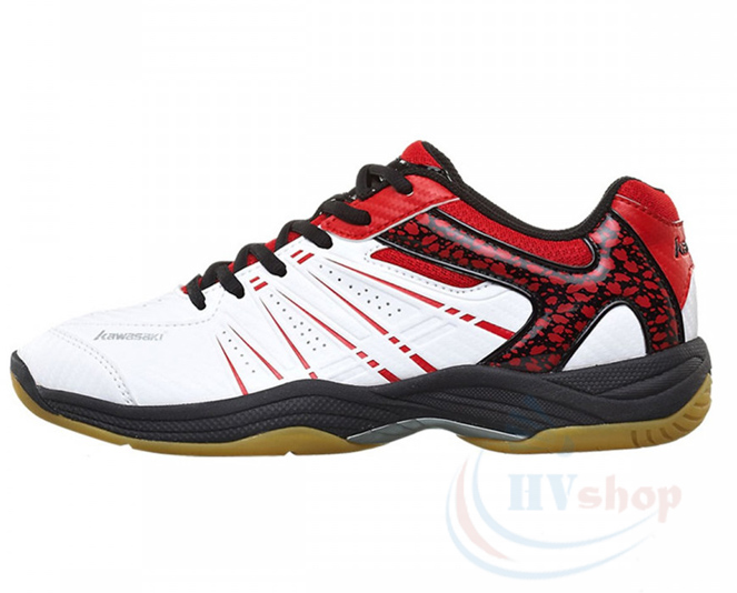 Giày cầu lông Kawasaki K063 trắng đỏ - Má ngoài